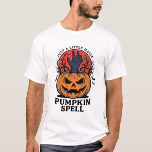 Vintage-Kürbis-Zauber-Halloween-Hexen-Hand-Kunst_1 T-Shirt