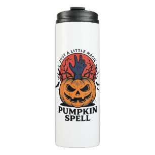 Vintage-Kürbis-Zauber-Halloween-Hexen-Hand-Kunst_1 Thermosbecher