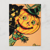 Vintage Kürbisdekation Postkarte (Vorderseite)