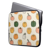 Vintage Kürbisernte, Nahtloses Muster. Laptopschutzhülle (Vorderseite Links)