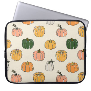 Vintage Kürbisernte, Nahtloses Muster. Laptopschutzhülle