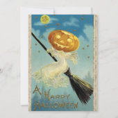 Vintage Kürbishexe auf einem Zimmer (Vorderseite)