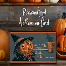 Vintage Kürbishexe und Rohrkreuz