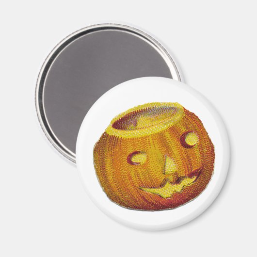 Vintage Kürbislaterne Magnet (Vorderseite/Rückseite)