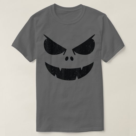 Vintage Kürbislaterne Pumpkin Face Halloween-Koste T-Shirt (Design vorne)