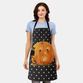 Vintage Kürbislaterne Schürze (Getragen)