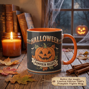 Vintage-Kürbisnächte Retro-Halloween Tasse