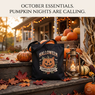 Vintage-Kürbisse-Nächte Retro-Halloween Tasche