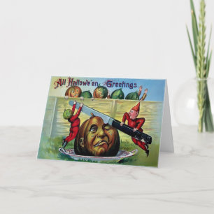 Vintage Kürkenkarte Feiertagskarte