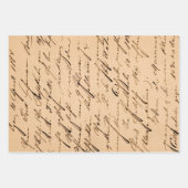 Vintage kursive Grunge rustikale Decoupage Geschenkpapier Set (Vorderseite)