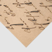 Vintage kursive Grunge rustikale Decoupage Seidenpapier (Detail)