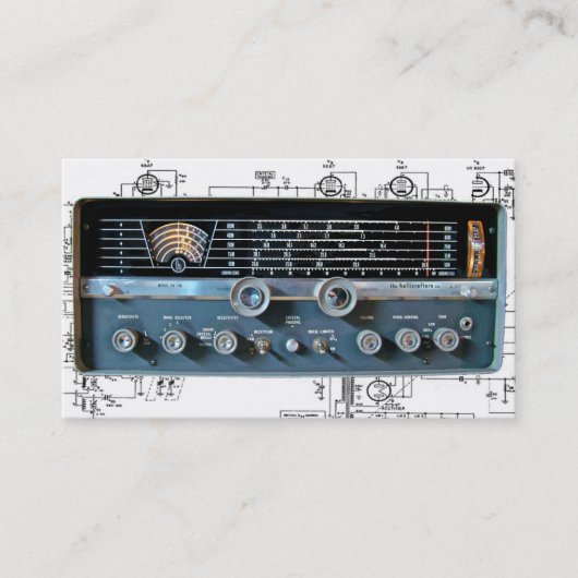 Vintage Kurze Wave Radio Business Cards Visitenkarte (Vorderseite)