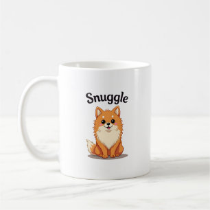 Vintage Kuschel Pomeranian Süße Hund Illustration  Kaffeetasse