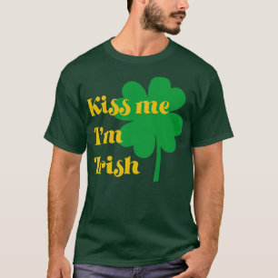 Vintage Küss mich, ich bin irisch St. Patricks Day T-Shirt