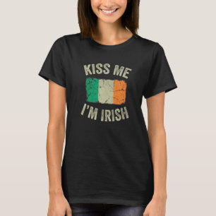 Vintage Küss mich, ich bin irisch Wurzeln Irland-F T-Shirt