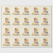 Vintage Küssen Geschenkpapier (Flach)