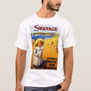 Vintage Küste Englands Swanage Anzeige T-Shirt