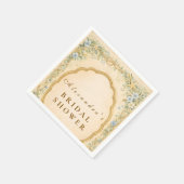 Vintage-Küsten-Wildblumen-Brautdusche Serviette (Ecke)