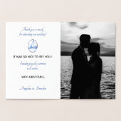 Vintage Küstenhochzeit - Danke Folienkarte (Innenseite)