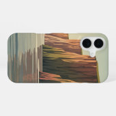 Vintage Küstenklippen iPhone 16 Hülle (Rückseite (Horizontal))