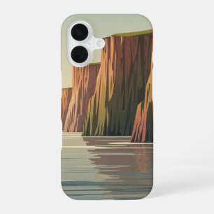 Vintage Küstenklippen iPhone 16 Hülle