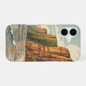Vintage Küstenklippen iPhone 16 Hülle (Rückseite (Horizontal))