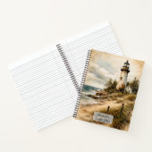 Vintage Küstenleuchtturm Notizblock (Innenseite)