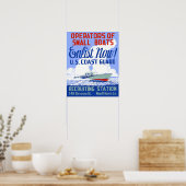 Vintage Küstenwache - Plakat (Küche)