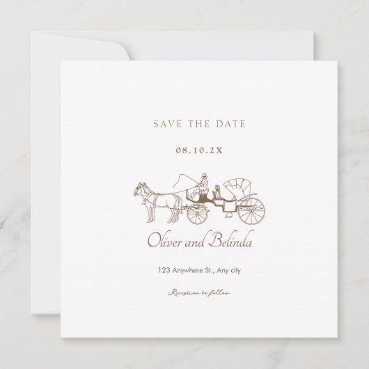 Vintage Kutschenfest Save The Date (Vorderseite)