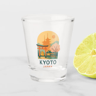 Vintage Kyoto Japan Shot Glass – Minimalist Travel Schnapsglas