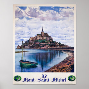 Vintage L.Pecheuy 1930 Mont Daint Michel Reise Poster
