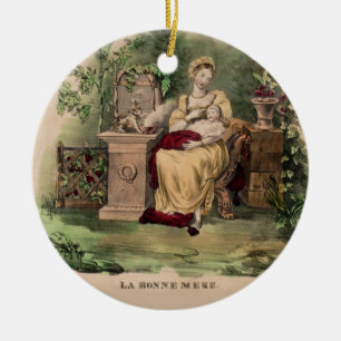 Vintage La Bonne Mere (Die Gute Mutter), Restaurie Keramik Ornament