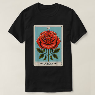 Vintage La Rosa Bingo Card Rosen-Design-T-Shirt T-Shirt