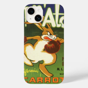 Vintage-Label-Art Boxer-Hase, Up n Atom Karotten Case-Mate iPhone Hülle