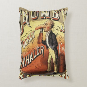 Vintage Label Art, Crumbs Pocket Asthma Inhalator Dekokissen