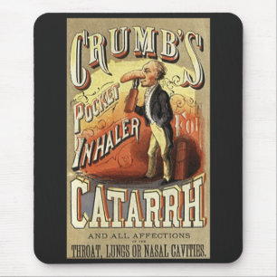 Vintage Label Art, Crumbs Pocket Asthma Inhalator Mousepad