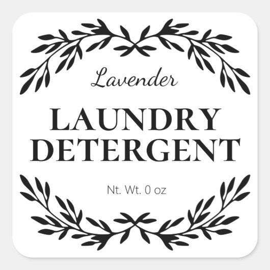 Vintage Labels für Waschmittel Quadratischer Aufkleber (Vorderseite)