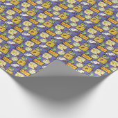 Vintage Labels Orange Yellow Geschenkpapier (Ecke)