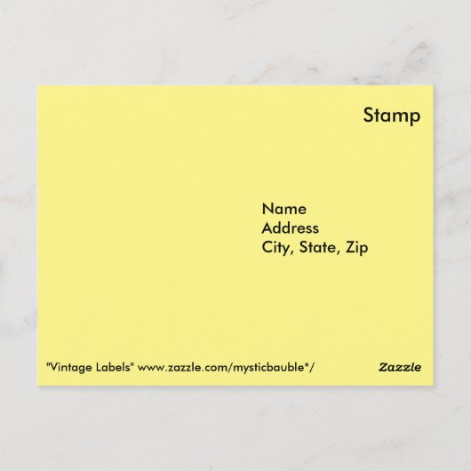 Vintage Labels Postkarten (Rückseite)