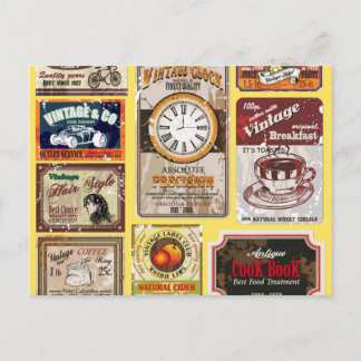 Vintage Labels Postkarten