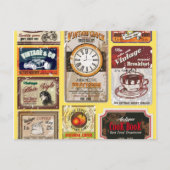 Vintage Labels Postkarten (Vorderseite)