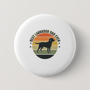 Vintage Labrador Dad Sonnenuntergang Hund Vektor S Button