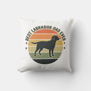 Vintage Labrador Dad Sonnenuntergang Hund Vektor S Kissen
