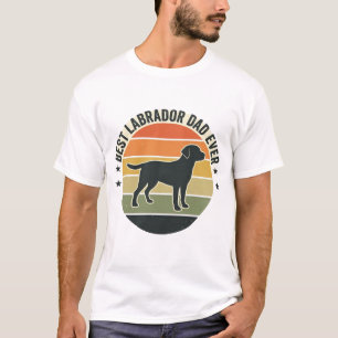 Vintage Labrador Dad Sonnenuntergang Hund Vektor S T-Shirt