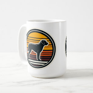 Vintage Labrador Retriever Retro Sonnenuntergang H Kaffeetasse