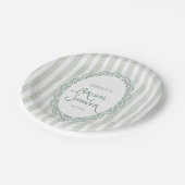 Vintage Lace Bridal Shower Pappteller (Schrägansicht)