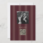 Vintage Lace Burgundy Wedding Invitation Einladung (Rückseite)