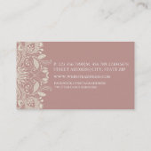 Vintage Lace Business Card Visitenkarte (Rückseite)