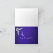 VINTAGE LACE & BUTTERFLIS BLAUE OMBRÉ Vielen Dank Dankeskarte (Innenseite)