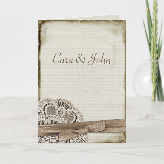 Vintage Lace Einladung (Vorderseite)